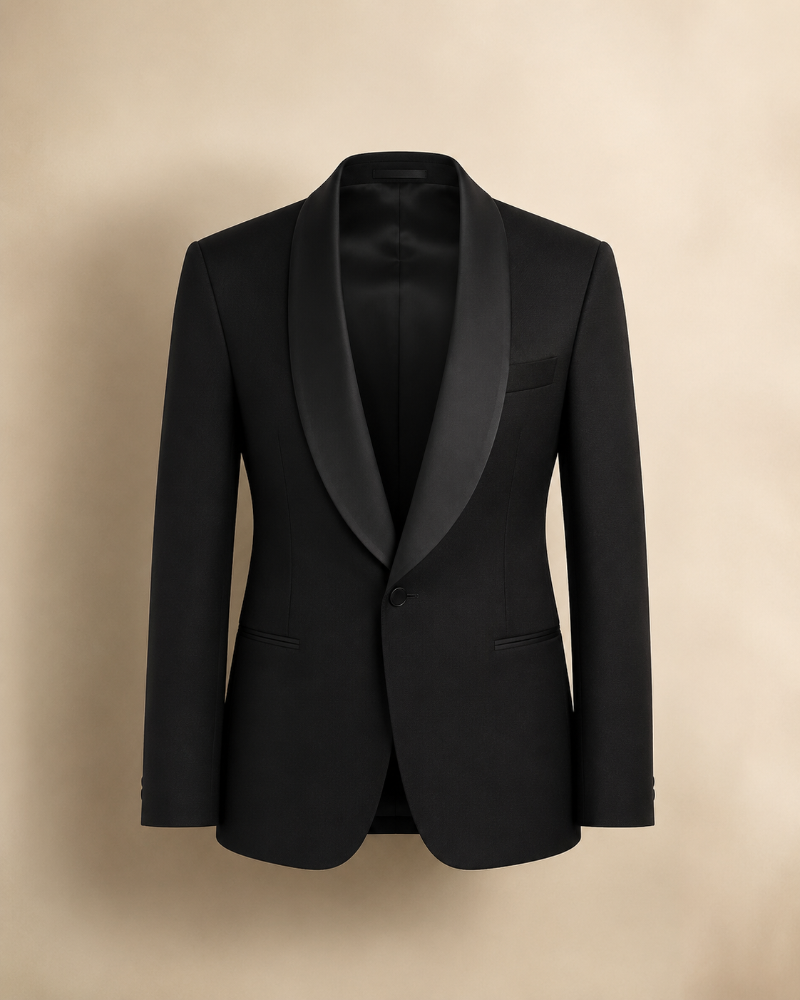 Navy Wool Suit Front